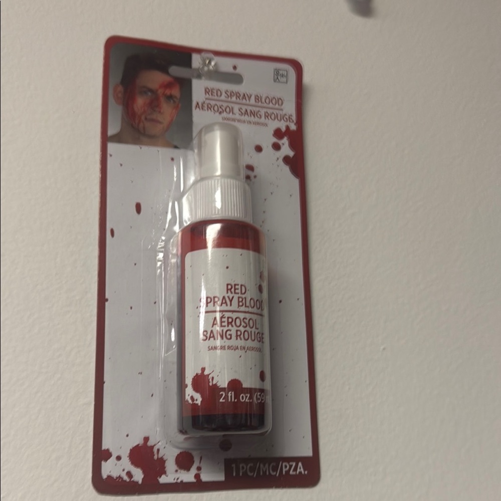 Red Spray Blood Halloween makeup